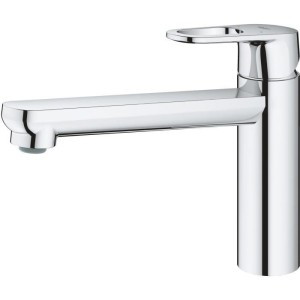 GROHE Robinet évier de cuisine Start Flow, mitigeur monocommande avec mousseur économique d'eau, rotation 140°, chromé, 3169