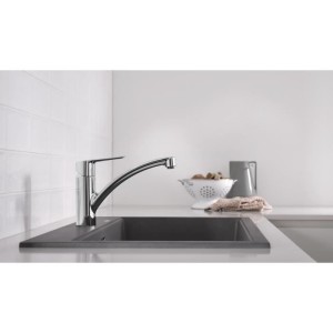 Grohe Quickfix Start Step Kitchen Faucet Start, 140 ° rotation, Kitchen Tap, Chrome, 30530002