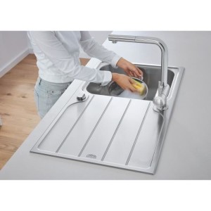 Grohe Minta Sink Mixer 32168000 - Extractable shower - BEC L - 360 ° swivel tube beak - Anti -return valve - Chrome