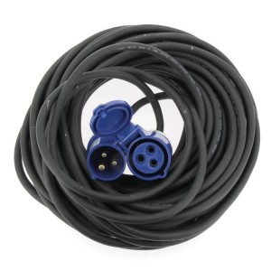 Rallonge secteur - EZA - 25m - Section de câble 1,5 mm² - 220 V - 16 A - CEE17 - Avec sac de transport