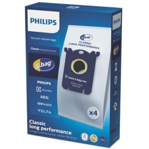 Sac aspirateur traineau - PHILIPS - FC8021/03 Lot de 4 sacs aspirateur S-bag Classique Longue Performance