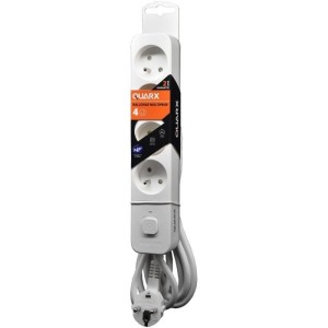 Power strip - QUARX - 4 sockets - With 3 USB ports, 1.5m cable