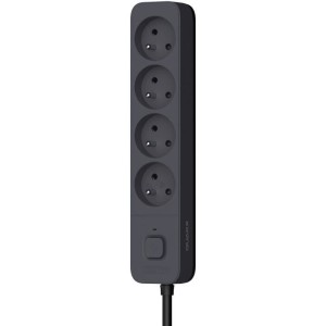 Multiprise - QUARX - 4 prises - Avec 3 ports USB, câble 1,5m