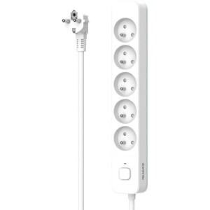 Steckdosenleiste - QUARX - 5 Steckdosen - Mit 3m Kabel, Kinderschutz