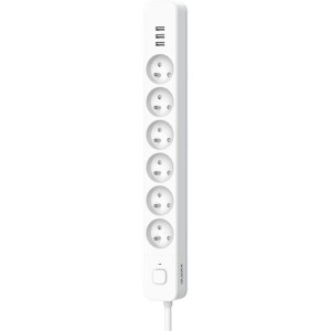 Steckdosenleiste - QUARX - 6 Steckdosen - Mit 3 USB-Anschlüssen, 1,5m Kabel