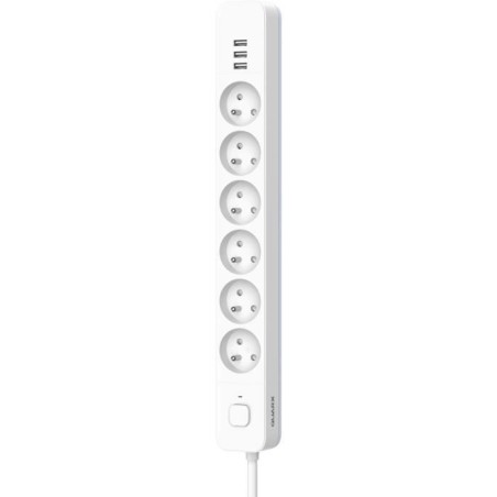 Steckdosenleiste - QUARX - 6 Steckdosen - Mit 3 USB-Anschlüssen, 1,5m Kabel
