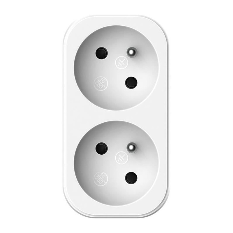 Biplite - QUARX - 2P 16A - White and light gray, NF compliant