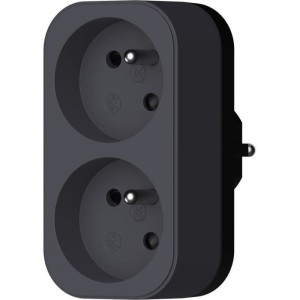 Biplite - QUARX - 2P 16A - Noir et gris anthracite, conforme NF