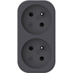 Biplite - QUARX - 2P 16A - Noir et gris anthracite, conforme NF