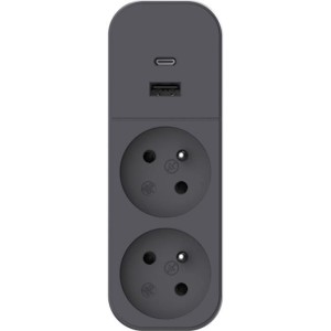 Biplite - QUARX - 2P 16A - Avec USB-A et USB-C, conforme NF