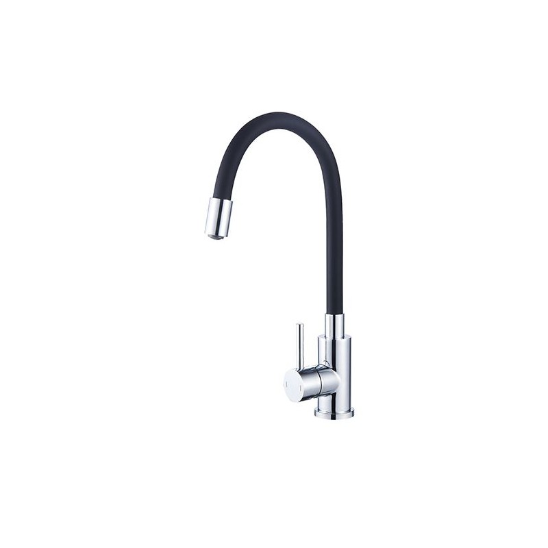 Rousseau Kitchen mixer Køben - Without shower - Shape - Gray and Black