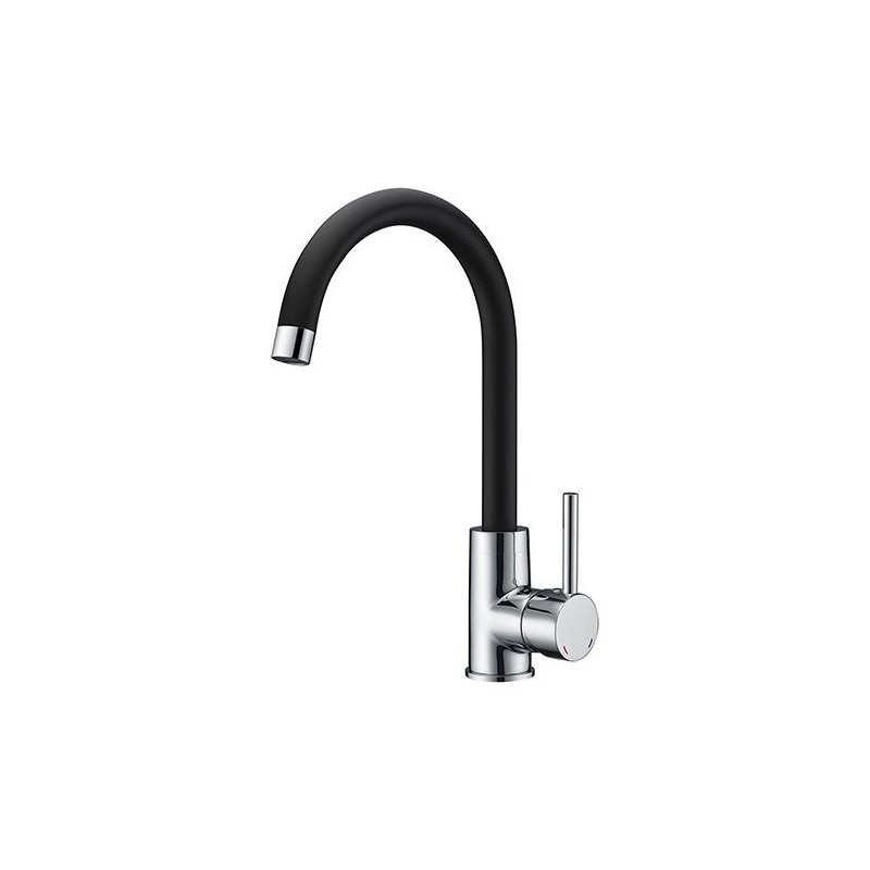 ILO two-tone black and chrome sink mixer