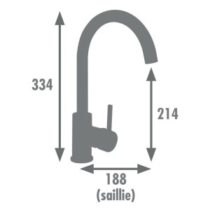 ILO two-tone black and chrome sink mixer
