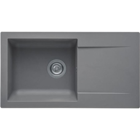 STRADOUR Spüle aus EINNA, SMC GRIS BETON - 16, 1 Schüssel, Größe 78 * 43,5 cm, manuelle Entleerung