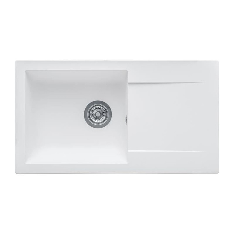 STRADOUR Sink built in EINNA, in SMC WHITE UNI - 17, 1 bowl, size 78 * 43.5 cm, manual emptying