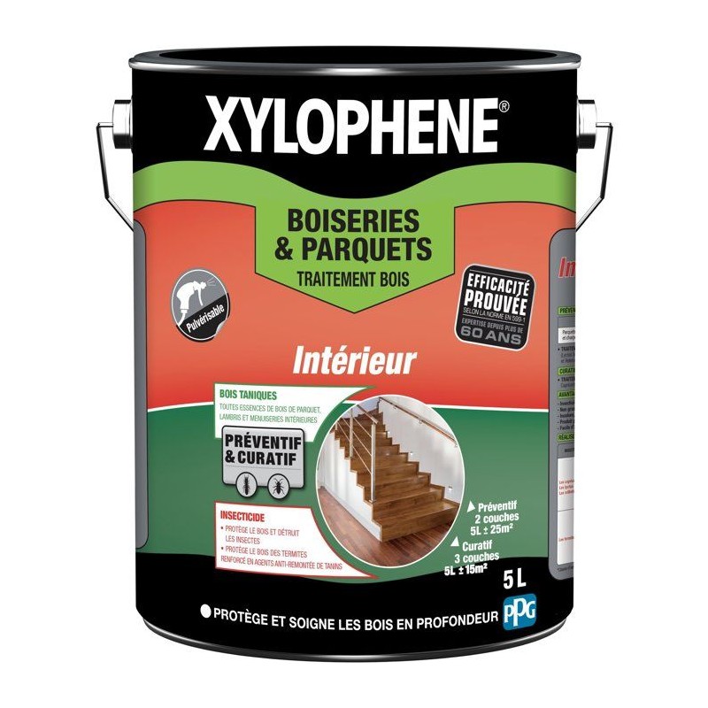 Traitement bois & parquets - Incolore - Xylophene - 5L