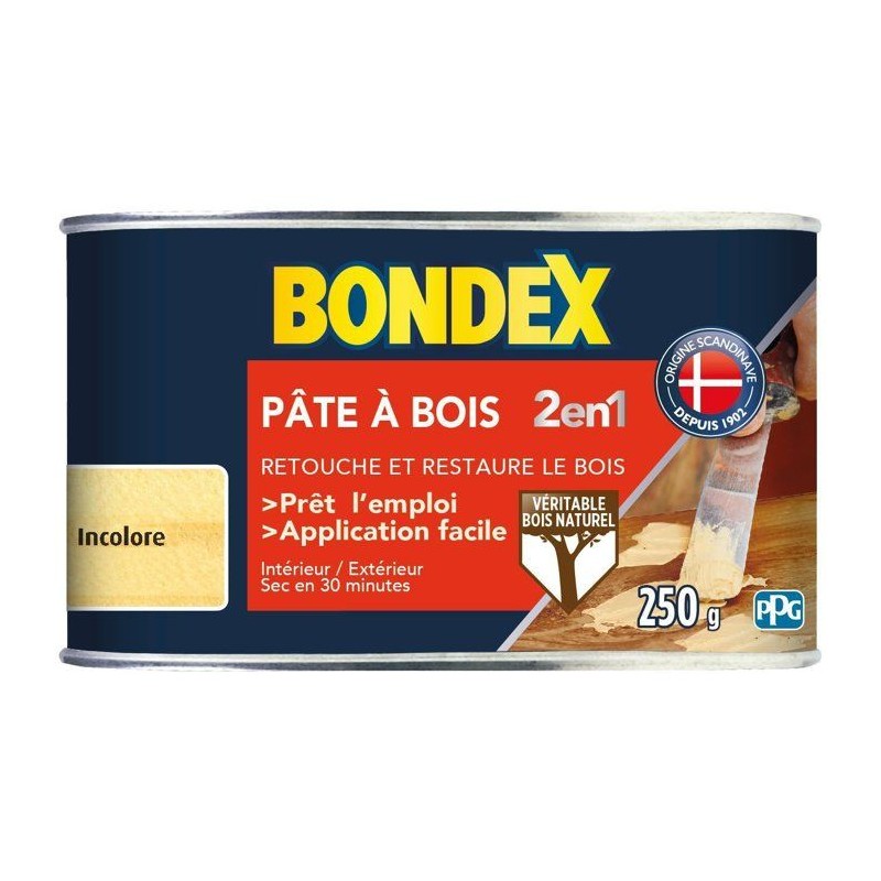 2-in-1 Holzspachtelmasse aus Naturmaterial – BONDEX – 250 g