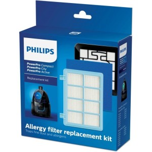 Filtre hepa aspirateur - PHILIPS - FC8010/02 - Kit d'entretien anti-poussiere pour aspirateur PowerPro