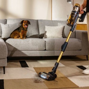 Aspirateur balai - CECOTEC - Conga Rockstar RS90 Pet Flex - 40 000 Pa - 65 min - 140 m² - Or / Gris