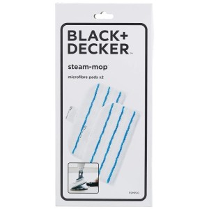 2 patins en microfibre BLACK+DECKER - FSMP20-XJ - Pour balais vapeur - Rectangulaires