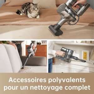 Aspirateur Balai sans Fil DREAME R20 - Puissant 190 AW - Autonomie 90min - Détection de saleté - Affichage LED - Lumières Ble
