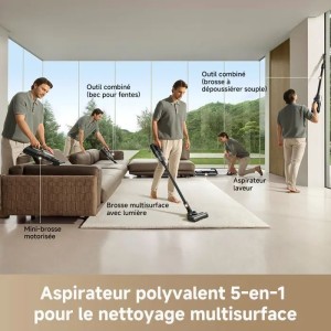 DREAME H14 Dual – Stielstaubsauger und Wischmopp – 18.000 Pa – Nass- und Trockensauger – 5-in-1-Funktion für verschiede