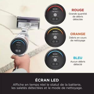 Aspirateur balai sans fil SHARK IW3612EUT Detect Clean & Empty - Station Auto-Empty - Blanc/or