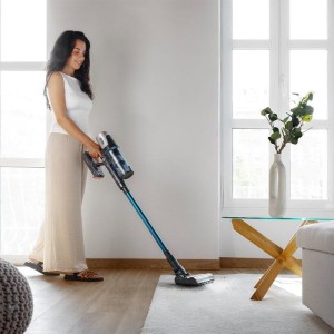 Aspirateur balai laveur - CECOTEC - Conga Rockstar RS50 - 25 000 Pa - 60 min - 130 m² - Noir / Bleu foncé