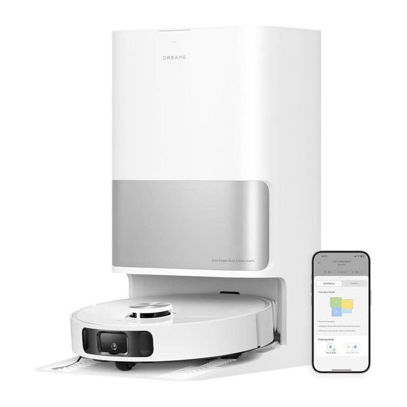DREAME L10s Ultra Gen 2 - Robot Aspirateur Laveur - 10 000 Pa - Technologie MopExtend RoboSwing - Base Entierement Automatique