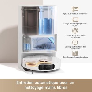 DREAME L10s Ultra Gen 2 - Robot Aspirateur Laveur - 10 000 Pa - Technologie MopExtend RoboSwing - Base Entierement Automatique