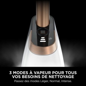 SHARK SteamSpot Balai vapeur S2001EU - Steam Blaster - 3 modes - Réservoir 500 ml - Blanc/Cuivre