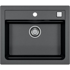 Einbauspüle - Granit - Schwarz - 1 Becken - 59 x 50 cm - ATROX - STRADOUR