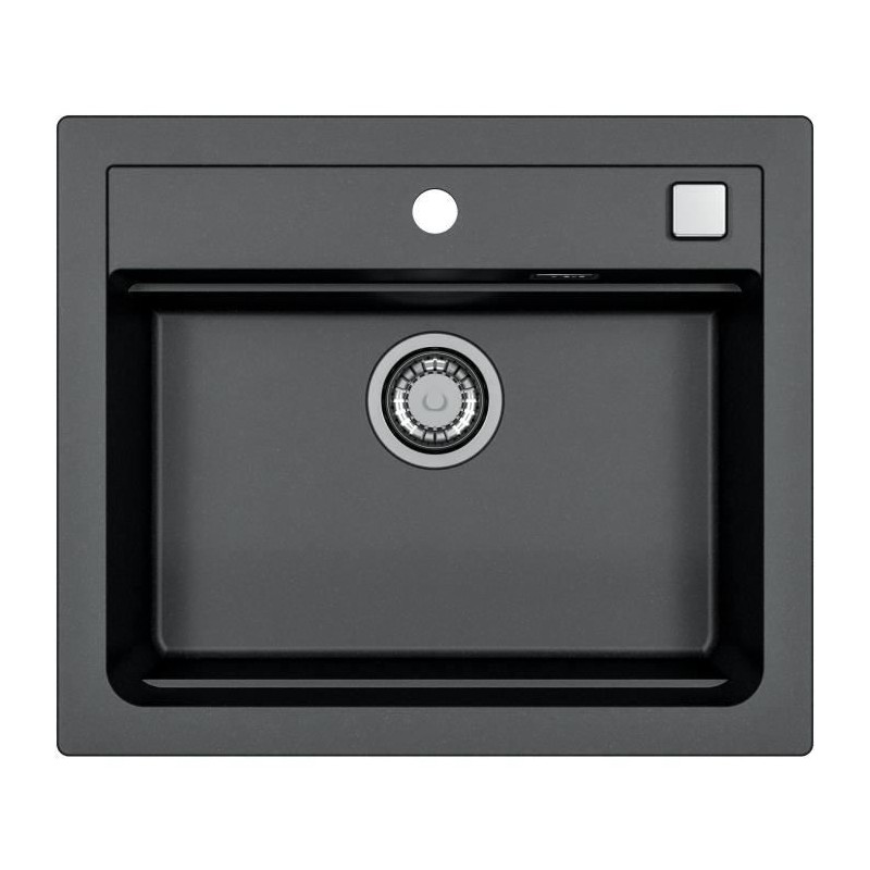 Built-in sink - Granite - Black - 1 bowl - 59 x 50 cm - ATROX - STRADOUR