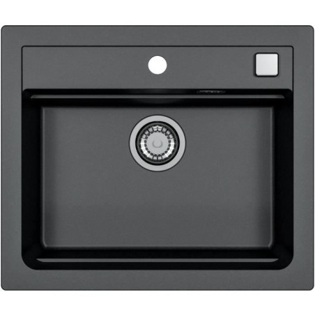 Evier a encastrer - Granit - Noir - 1 bac - 59 x 50 cm - ATROX - STRADOUR