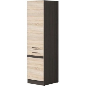 JUNONA Colonne de cuisine 2 Portes ouverture a droite - L 50 x H 196 x P 46 cm - Chene sonoma