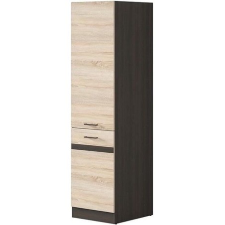 JUNONA Colonne de cuisine 2 Portes ouverture a droite - L 50 x H 196 x P 46 cm - Chene sonoma