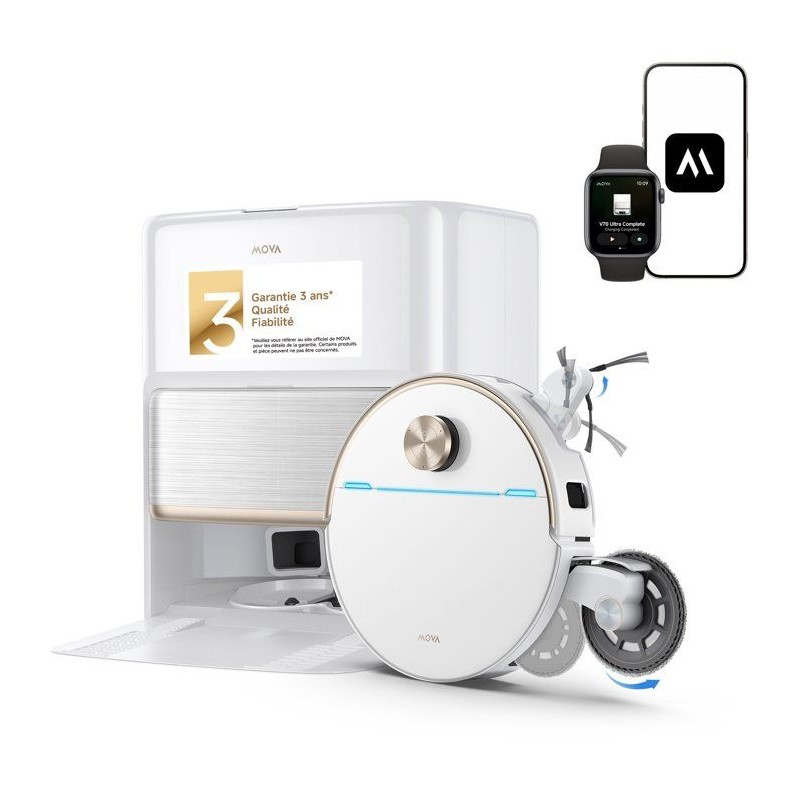 Saug- und Wischroboter – MOVA V70 ULTRA COMPLETE – 40.000 Pa – 140 ...