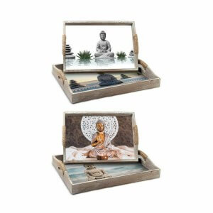 Tablettset DKD Home Decor 40 x 30 x 6 cm Holz MDF (2 Stück) |  Gesc...