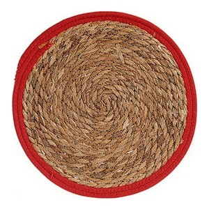 Untersetzer Rot Braun 35 x 1 x 35 cm natürlich (Ø 35 cm) |  Unterse...