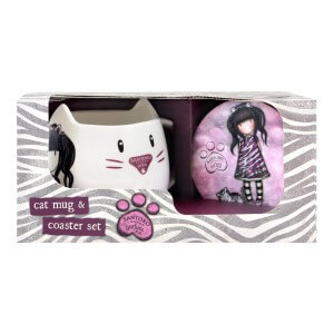 Tasse mit Untertasse Gorjuss Ruby wild Grau aus Keramik Untersetzer...