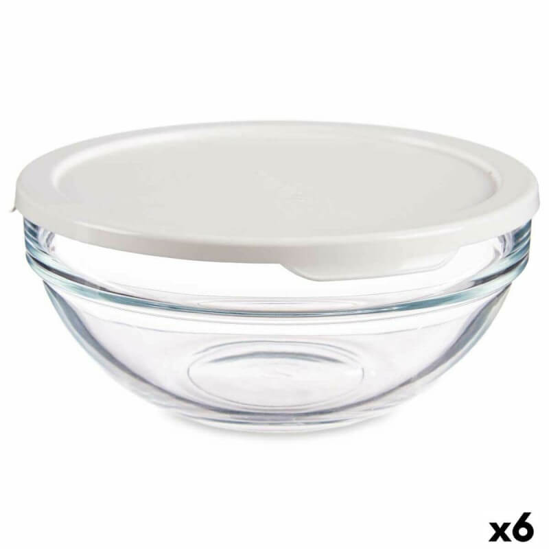 Runde Lunchbox mit Deckel Pasabahce Chefs Weiß 595 ml 14 x 6,3 x 14... Runde Lunchbox mit Deckel Pasabahce Chefs Weiß 595 ml 14 x 6,3 x 14...