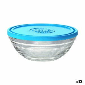 Runde Lunchbox mit Deckel Duralex FreshBox Blau 310 ml (12 Stück) |...