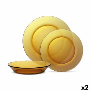 Geschirr-Set Duralex Lys Bernstein 18 Stücke (2 Stück) |  Geschirr,...