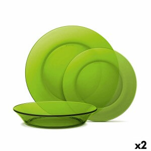Geschirr-Set Duralex Lys 12 Stücke grün (2 Stück) |  Geschirr, Tabl...