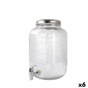 Wasserkaraffe mit Zapfhahn La Mediterránea Glas 4 L (6 Stück) |  Gl...