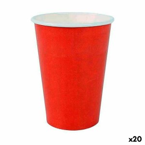 Gläserset Algon Einwegartikel Pappe Rot 20 Stücke 220 ml (20 Stück)...