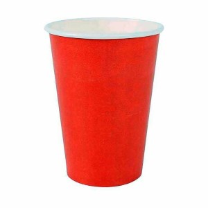 Gläserset Algon Einwegartikel Pappe Rot 20 Stücke 220 ml (20 Stück)...