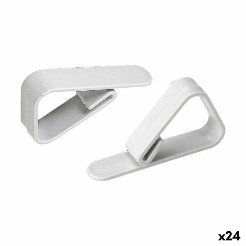 Tischdeckenklammer Algon Satz Weiß 10 Stücke 3,90 x 1,30 x 5,50 cm ... Tischdeckenklammer Algon Satz Weiß 10 Stücke 3,90 x 1,30 x 5,50 cm ...