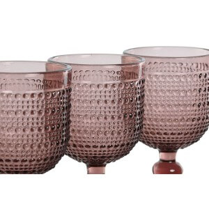 Gläsersatz Home ESPRIT Rosa Kristall 240 ml (6 Stück) |  Gläser und...
