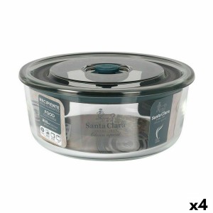 Lunchbox hermetisch Santa Clara Grau 850 ml 15,6 x 6,8 cm (4 Stück)...